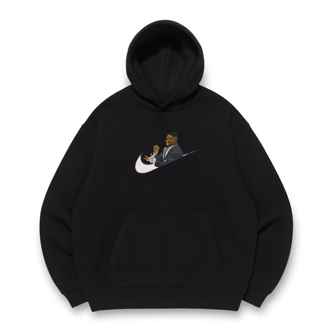 swoosh Tyson oversize hoodie, Black, S (warm)