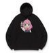 Anya Forger with vodka oversize hoodie, Black, S (warm)