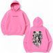 Itachi parts large embroidery oversize hoodie, Pink, S (warm)