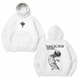Jesus Jojo large embroidery oversize hoodie, White, S (warm)