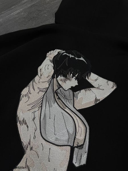 Maki Zen'in large embroidery oversize hoodie 30.72.1 фото