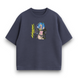 Rebecca Cyberpunk oversize t-shirt, Dark gray, XS