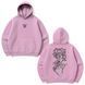 Luffy large embroidery oversize hoodie, light pink, S (not warm)