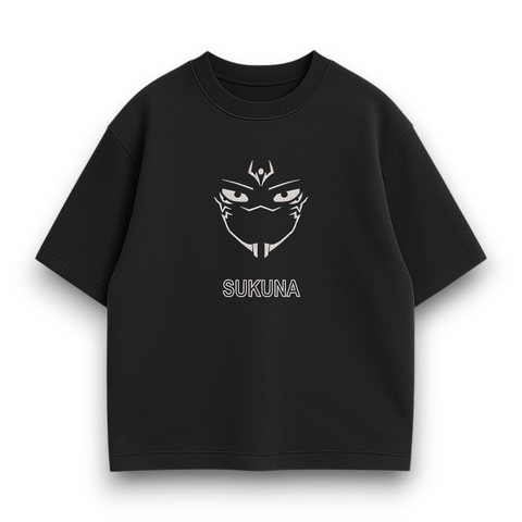 Sukuna face text oversize t-shirt 30.997 фото