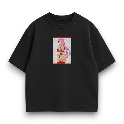 Zero two boxed v2 oversize t-shirt, Black, XS