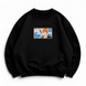 Ichigo Kurosaki boxed oversize sweatshirt, Black, S (warm)