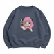 Anya Forger with vodka oversize sweatshirt, Gray, S (warm)