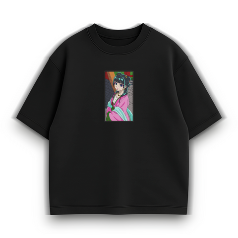 MaoMao boxed oversize t-shirt, Black, XS