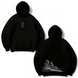 Berserk mountain large embroidery oversize hoodie, Black, S (warm)