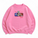 Satoru Gojo boxed v7 oversize sweatshirt, Pink, S (warm)